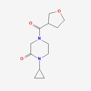 1-Cyclopropyl-4-(oxolane-3-carbonyl)piperazin-2-one