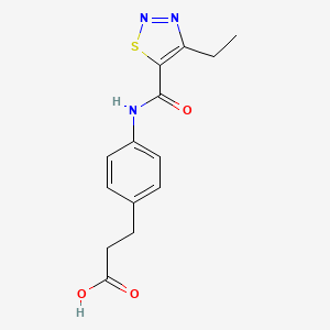 3-[4-[(4-Ethylthiadiazole-5-carbonyl)amino]phenyl]propanoic acid