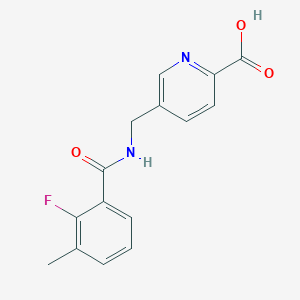 5-[[(2-Fluoro-3-methylbenzoyl)amino]methyl]pyridine-2-carboxylic acid