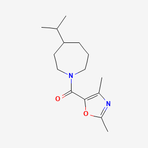 molecular formula C15H24N2O2 B7618411 (2,4-Dimethyl-1,3-oxazol-5-yl)-(4-propan-2-ylazepan-1-yl)methanone 