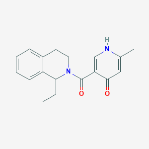 molecular formula C18H20N2O2 B7618425 5-(1-ethyl-3,4-dihydro-1H-isoquinoline-2-carbonyl)-2-methyl-1H-pyridin-4-one 