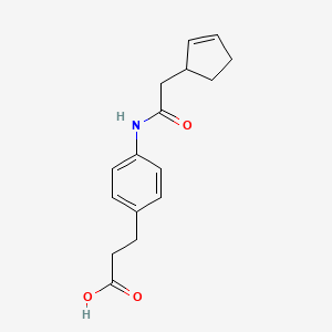 3-[4-[(2-Cyclopent-2-en-1-ylacetyl)amino]phenyl]propanoic acid