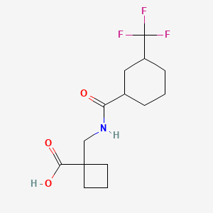 1-[[[3-(Trifluoromethyl)cyclohexanecarbonyl]amino]methyl]cyclobutane-1-carboxylic acid