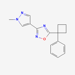 3-(1-Methylpyrazol-4-yl)-5-(1-phenylcyclobutyl)-1,2,4-oxadiazole