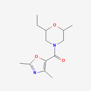 molecular formula C13H20N2O3 B7618487 (2,4-Dimethyl-1,3-oxazol-5-yl)-(2-ethyl-6-methylmorpholin-4-yl)methanone 