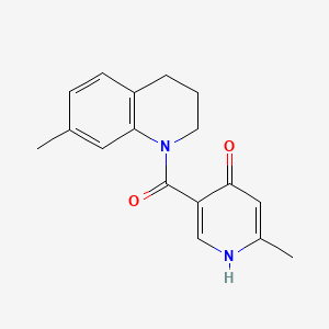 2-methyl-5-(7-methyl-3,4-dihydro-2H-quinoline-1-carbonyl)-1H-pyridin-4-one