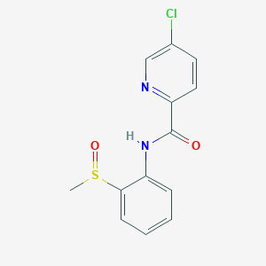 molecular formula C13H11ClN2O2S B7618554 5-chloro-N-(2-methylsulfinylphenyl)pyridine-2-carboxamide 