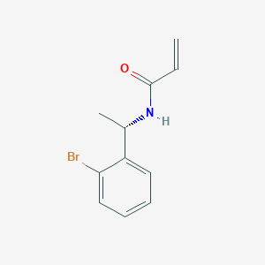 molecular formula C11H12BrNO B7618575 N-[(1S)-1-(2-bromophenyl)ethyl]prop-2-enamide 