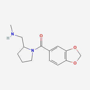 molecular formula C14H18N2O3 B7618583 1,3-Benzodioxol-5-yl-[2-(methylaminomethyl)pyrrolidin-1-yl]methanone 