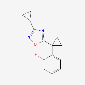 3-Cyclopropyl-5-[1-(2-fluorophenyl)cyclopropyl]-1,2,4-oxadiazole