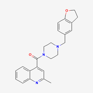 [4-(2,3-Dihydro-1-benzofuran-5-ylmethyl)piperazin-1-yl]-(2-methylquinolin-4-yl)methanone