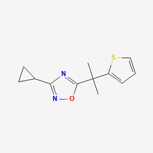 3-Cyclopropyl-5-(2-thiophen-2-ylpropan-2-yl)-1,2,4-oxadiazole