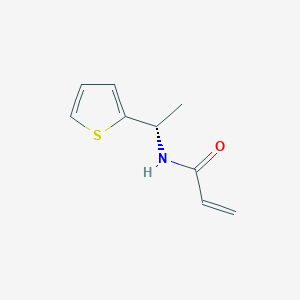 molecular formula C9H11NOS B7618647 N-[(1S)-1-thiophen-2-ylethyl]prop-2-enamide 