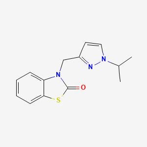 3-[(1-Propan-2-ylpyrazol-3-yl)methyl]-1,3-benzothiazol-2-one