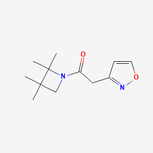 molecular formula C12H18N2O2 B7618672 2-(1,2-Oxazol-3-yl)-1-(2,2,3,3-tetramethylazetidin-1-yl)ethanone 