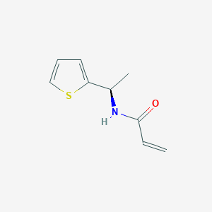 molecular formula C9H11NOS B7618679 N-[(1R)-1-thiophen-2-ylethyl]prop-2-enamide 