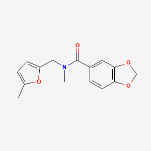 N-methyl-N-[(5-methylfuran-2-yl)methyl]-1,3-benzodioxole-5-carboxamide