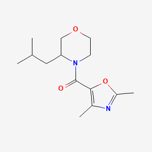 molecular formula C14H22N2O3 B7618699 (2,4-Dimethyl-1,3-oxazol-5-yl)-[3-(2-methylpropyl)morpholin-4-yl]methanone 