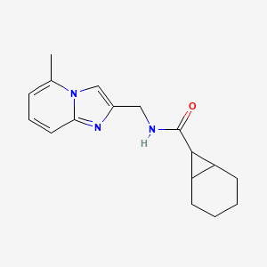 molecular formula C17H21N3O B7618714 N-[(5-methylimidazo[1,2-a]pyridin-2-yl)methyl]bicyclo[4.1.0]heptane-7-carboxamide 