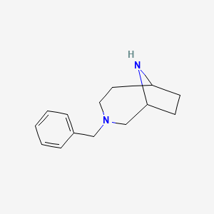 molecular formula C14H20N2 B7618740 3-Benzyl-3,9-diaza-bicyclo[4.2.1]nonane 