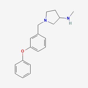 molecular formula C18H22N2O B7618756 N-methyl-1-[(3-phenoxyphenyl)methyl]pyrrolidin-3-amine 