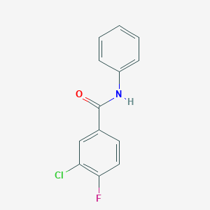 molecular formula C13H9ClFNO B7618761 3-氯-4-氟-N-苯基苯甲酰胺 