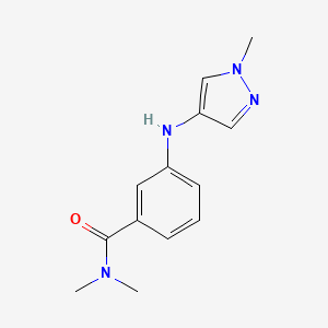 molecular formula C13H16N4O B7618769 N,N-dimethyl-3-[(1-methylpyrazol-4-yl)amino]benzamide 