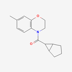 molecular formula C16H19NO2 B7618772 6-Bicyclo[3.1.0]hexanyl-(7-methyl-2,3-dihydro-1,4-benzoxazin-4-yl)methanone 