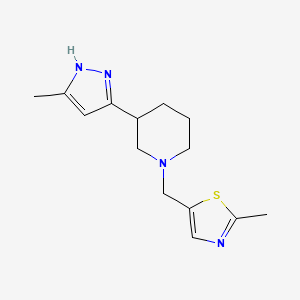 2-methyl-5-[[3-(5-methyl-1H-pyrazol-3-yl)piperidin-1-yl]methyl]-1,3-thiazole