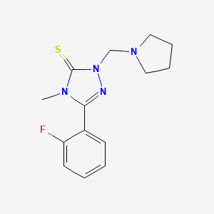 5-(2-Fluorophenyl)-4-methyl-2-(pyrrolidin-1-ylmethyl)-1,2,4-triazole-3-thione