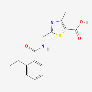 2-[[(2-Ethylbenzoyl)amino]methyl]-4-methyl-1,3-thiazole-5-carboxylic acid