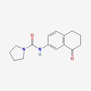 molecular formula C15H18N2O2 B7618921 N-(8-oxo-6,7-dihydro-5H-naphthalen-2-yl)pyrrolidine-1-carboxamide 