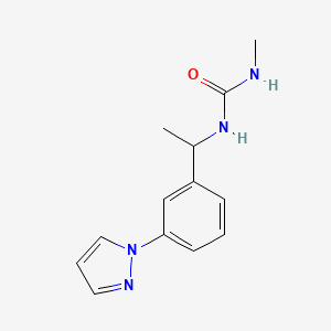 1-Methyl-3-[1-(3-pyrazol-1-ylphenyl)ethyl]urea