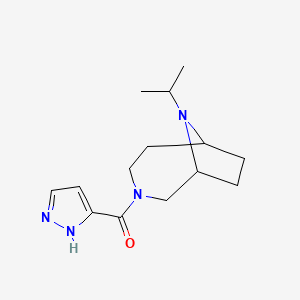 (9-propan-2-yl-3,9-diazabicyclo[4.2.1]nonan-3-yl)-(1H-pyrazol-5-yl)methanone