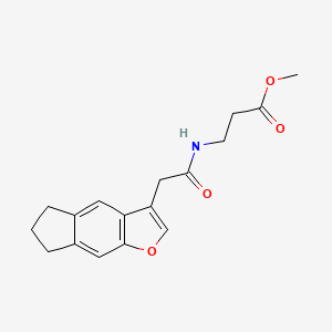 molecular formula C17H19NO4 B7618996 methyl 3-[[2-(6,7-dihydro-5H-cyclopenta[f][1]benzofuran-3-yl)acetyl]amino]propanoate 