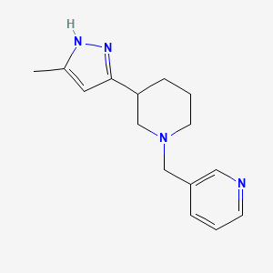 3-[[3-(5-methyl-1H-pyrazol-3-yl)piperidin-1-yl]methyl]pyridine