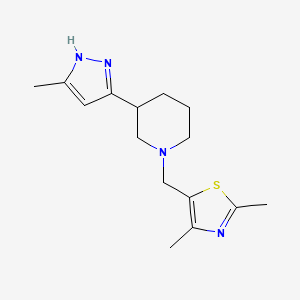 2,4-dimethyl-5-[[3-(5-methyl-1H-pyrazol-3-yl)piperidin-1-yl]methyl]-1,3-thiazole