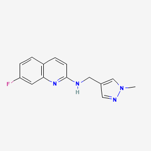 7-fluoro-N-[(1-methylpyrazol-4-yl)methyl]quinolin-2-amine