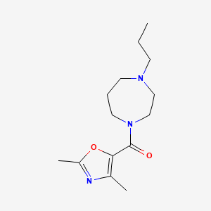 molecular formula C14H23N3O2 B7619079 (2,4-Dimethyl-1,3-oxazol-5-yl)-(4-propyl-1,4-diazepan-1-yl)methanone 