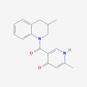 2-methyl-5-(3-methyl-3,4-dihydro-2H-quinoline-1-carbonyl)-1H-pyridin-4-one