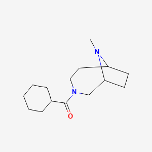 molecular formula C15H26N2O B7619109 Cyclohexyl-(9-methyl-3,9-diazabicyclo[4.2.1]nonan-3-yl)methanone 