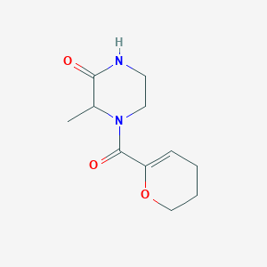 4-(3,4-dihydro-2H-pyran-6-carbonyl)-3-methylpiperazin-2-one