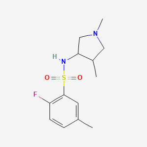 N-(1,4-dimethylpyrrolidin-3-yl)-2-fluoro-5-methylbenzenesulfonamide