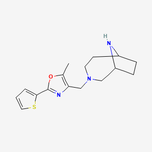 4-(3,9-Diazabicyclo[4.2.1]nonan-3-ylmethyl)-5-methyl-2-thiophen-2-yl-1,3-oxazole