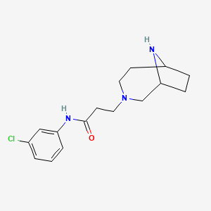 N-(3-chlorophenyl)-3-(3,9-diazabicyclo[4.2.1]nonan-3-yl)propanamide