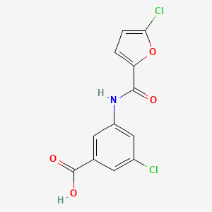 3-Chloro-5-[(5-chlorofuran-2-carbonyl)amino]benzoic acid