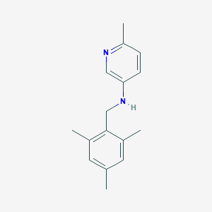 molecular formula C16H20N2 B7619296 6-methyl-N-[(2,4,6-trimethylphenyl)methyl]pyridin-3-amine 