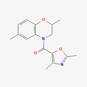 molecular formula C16H18N2O3 B7619330 (2,6-Dimethyl-2,3-dihydro-1,4-benzoxazin-4-yl)-(2,4-dimethyl-1,3-oxazol-5-yl)methanone 