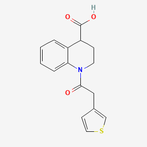 1-(2-thiophen-3-ylacetyl)-3,4-dihydro-2H-quinoline-4-carboxylic acid