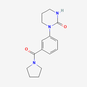 1-[3-(Pyrrolidine-1-carbonyl)phenyl]-1,3-diazinan-2-one